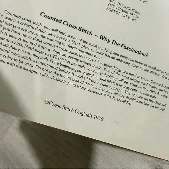 4 Vintage 1970s Needlepoint Cross Stitch Pattern Newspaper Book Butterfly Autumn - Picture 6 of 7